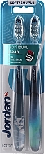 Fragrances, Perfumes, Cosmetics Soft Toothbrush, blue & blue with owl - Jordan Individual Clean Soft