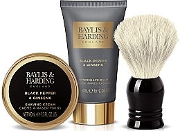 Set - Baylis & Harding Black Pepper & Ginseng Luxury Shave Set — photo N2
