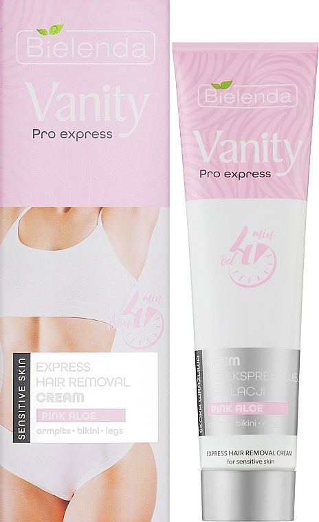 Express Depilation Cream with Pink Aloe Extract - Bielenda Vanity Pro Express Hair Removal Cream Pink Aloe — photo N3