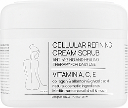 Fragrances, Perfumes, Cosmetics Restorative Body Scrub Cream with Mediterranean Snail Mucin - Mr. Helix Cellular Refining Cream Scrub