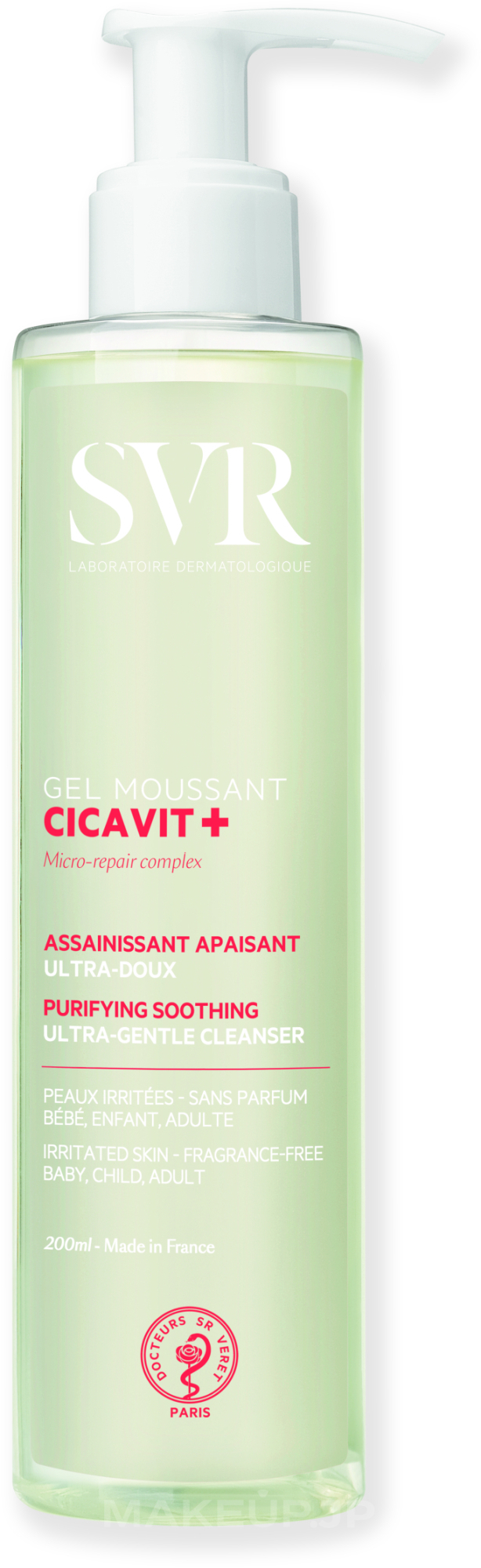 Foaming Cleansing Gel - SVR Cicavit+ Purifying Soothing Ultra-Gentle Cleanser — photo 200 ml