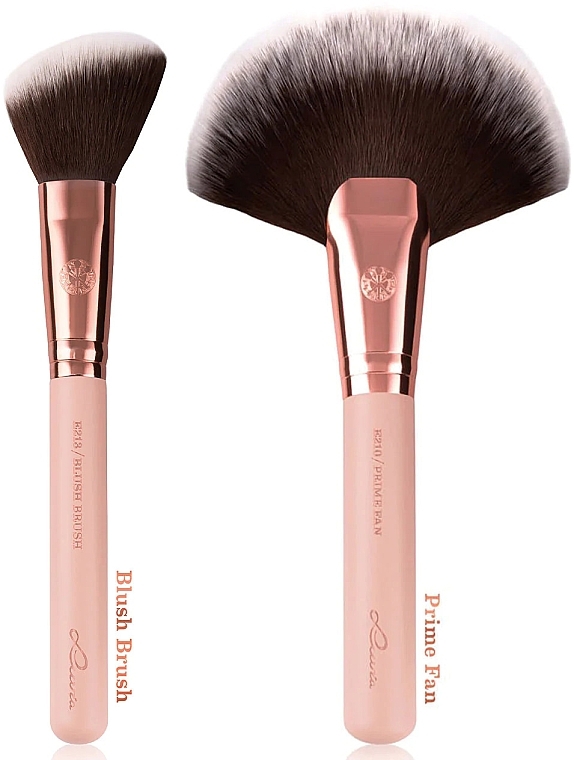 Makeup Brush Set, 14 pcs - Luvia Cosmetics Rose Golden Vintage Essential Brushes Set — photo N5