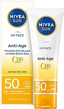 Fragrances, Perfumes, Cosmetics Sun Face Cream SPF50 - NIVEA Sun UV Face Q10 Anti-Age & Anti-Pigments