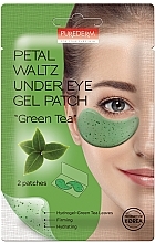 Hydrogel Eye Patch "Green Tea" - Purederm Petal Waltz Under Eye Gel Patch "Green Tea" — photo N1