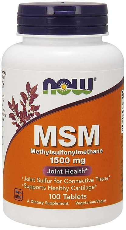 Dietary Supplement "MSM", tablets, 1500mg - Now Foods MSM Methylsulfonylmethane — photo N7