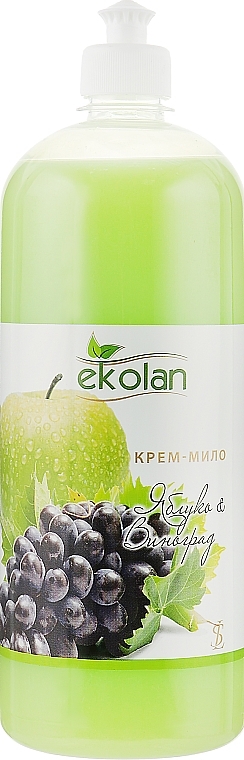 Apple & Grape Cream Soap, push-pull - Ekolan — photo N1