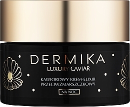 Fragrances, Perfumes, Cosmetics Anti-Wrinkle Night Cream Elixir - Dermika Luxury Caviar Cream Elixir