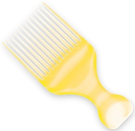 Hair Comb "Afro", 60403, yellow - Top Choice — photo N1