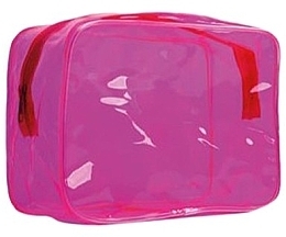 Fragrances, Perfumes, Cosmetics Transparent Cosmetic Bag, 19x15x9 cm, pink - Idc Institute Neon transparent Toilet Bag