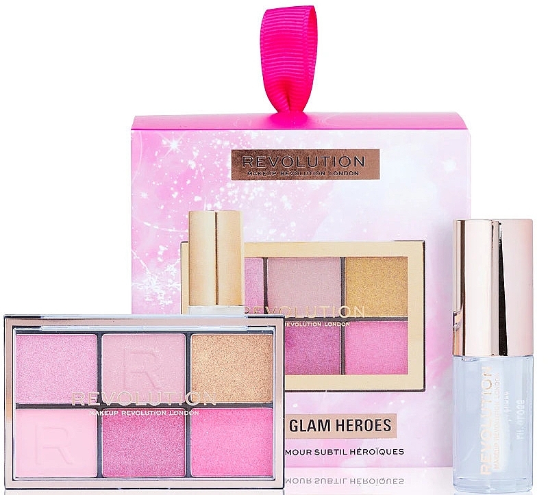 Set, 2 products - Makeup Revolution Mini Soft Glam Heroes Gift Set — photo N1