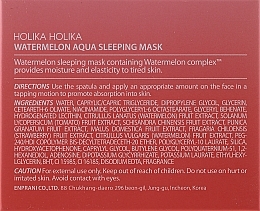 Moisturizing Watermelon Facial Night Mask - Holika Holika Watermelon Aqua Sleeping Mask — photo N2
