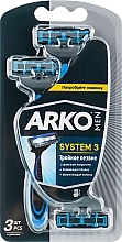 Razor 'T3 System. Triple Blade', 3 pcs - Arko Men — photo N1