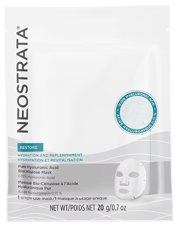 Biocellulose Face Mask with Hyaluronic Acid - Neostrata Pure Hyaluronic Acid Biocellulose Mask — photo N1