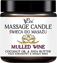 Mulled Wine Massage Candle - VCee Massage Candle Mulled Wine Coconut Oil & Shea Butter — photo N1