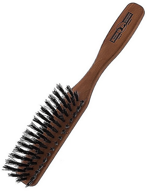 Narrow Hair Brush, pear wood, 21.5 cm - Golddachs — photo N1