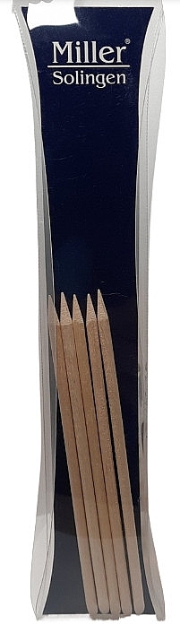 Wooden Manicure Sticks, 5 pcs. - Miller Solingen — photo N1