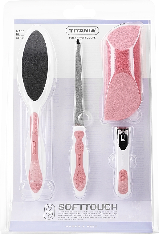 マニキュアセット、パウダー - Titania Softtouch Manicure & Pedicure Set — photo N1