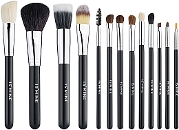 Professional Makeup Brush Set, 13 pcs, in tube, black - Make Up Me (1pc) — photo N1