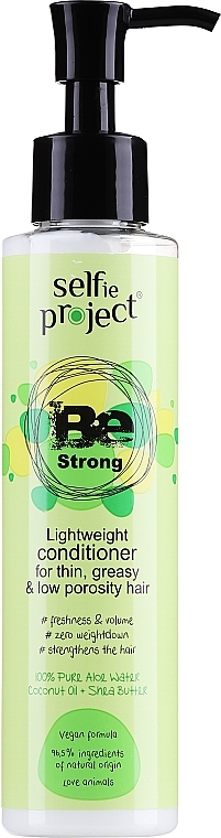 Light Conditioner for Thin, Oily & Low-Porous Hair - Selfie Project Be Strong Lightweight Conditioner — photo N1