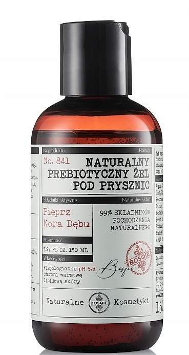 Prebiotic Natural Shower Gel 'Pepper & Oak Bark' - Bosqie Prebiotic Natural Shower Gel — photo N1