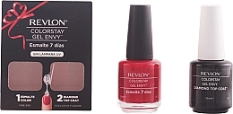 Fragrances, Perfumes, Cosmetics Nail Polish Set - Revlon Colostay Gel Envy Duo Fire Set (nailpolish/15ml + top coat/15ml)