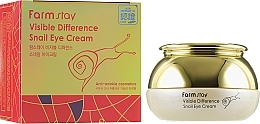 Fragrances, Perfumes, Cosmetics Eye Cream with Snail Extract - FarmStay Visible Difference Snail Eye Cream