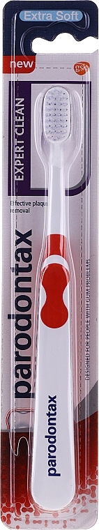 Toothbrush "Expert Clean", extra soft, red - Parodontax Expert Clean Extra Soft Toothbrush — photo N1