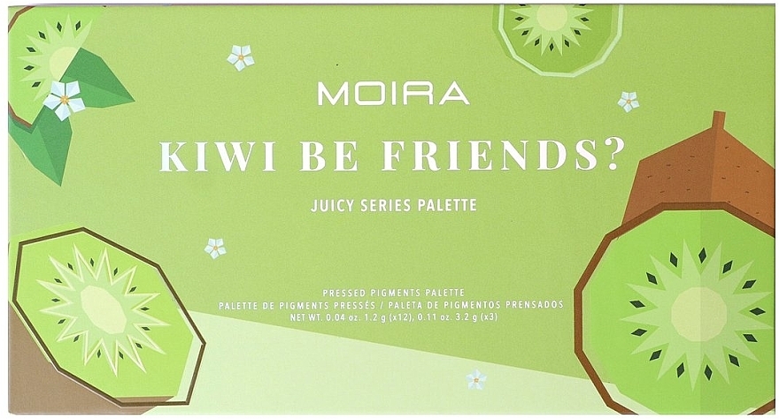 Eyeshadow Palette - Moira Kiwi Be Friends? Pressed Pigments Palette — photo N1