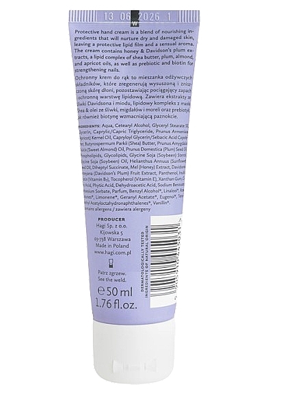 Revitalizing Lipid Complex Hand Cream - Hagi Natural Lipid Hand Cream For Very Dry Skin — photo N2