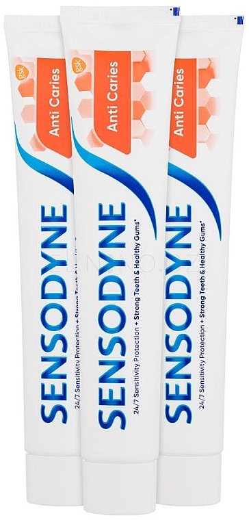 Set - Sensodyne Anti-Caries Trio (toothpaste/75mlx3) — photo N1