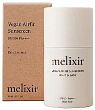 Fragrances, Perfumes, Cosmetics Airfit Vegan Sunscreen with Cabbage Extracts SPF50+ - Melixir Kale Extracts Vegan Airfit Sunscreen SPF50+ PA++++