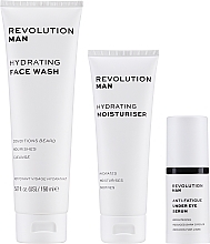 Set - Revolution Skincare Man Hydrate & Wake Gift Set (eye/ser/15ml + f/wash/150ml + f/cr/75ml) — photo N3