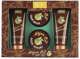 Fragrances, Perfumes, Cosmetics Set - Xpel Marketing Ltd Argan Oil Gift Set (shmp/100ml + cond/100ml + b/yog/50g + h/mask/50g)