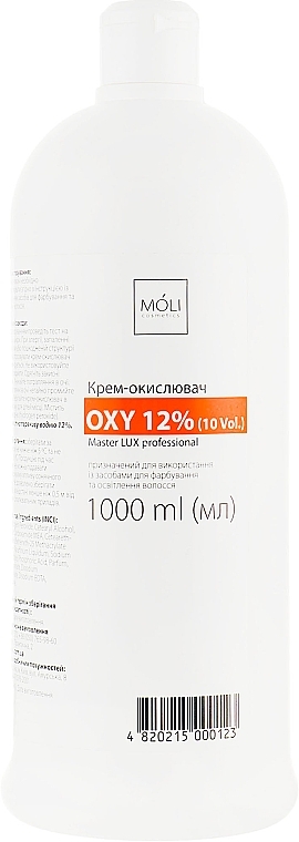Oxidizing Emulsion 12% - Moli Cosmetics Oxy 12% (10 Vol.) — photo N1