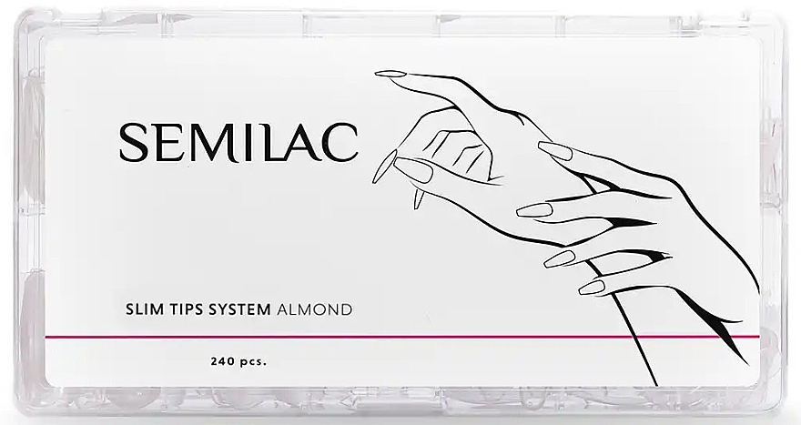 Nail Forms - Semilac Slim Tips System Almond — photo N1