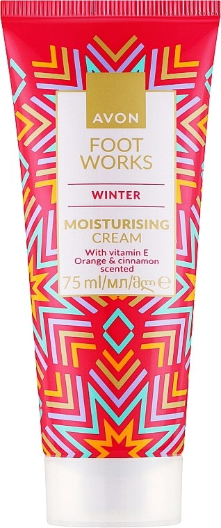 Vitamin E Moisturizing Foot Cream with Orange & Cinnamon Scent - Avon Foot Works Winter Moisturising Cream — photo N1