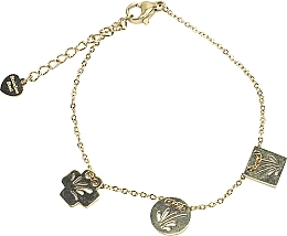 Women Bracelet, square, circle and cross, gold - Lolita Accessoires — photo N1