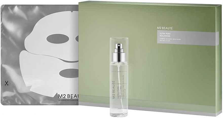 Face Mask - M2Beaute Ultra Pure Solutions Hybrid Second Skin Mask Brown Alga — photo N1