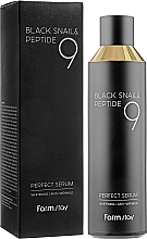 Face Serum with Black Snail Extract & Peptides - Farmstay Black Snail & Peptide 9 Perfect Serum — photo N4