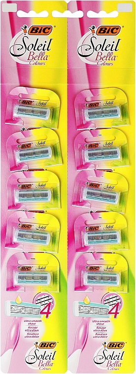 Blister with Single-use Razors, 10 PCs. - Bic Soleil Bella Colours — photo N1