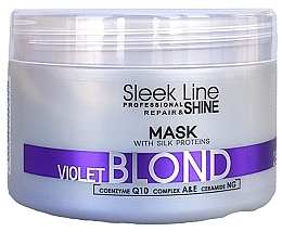 Neutralizing Mask for Blonde Hair - Stapiz Sleek Line Violet Blond Mask — photo N1