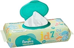 Baby Wet Wipes 'Natural Clean', with flap, 64 pcs - Pampers — photo N3