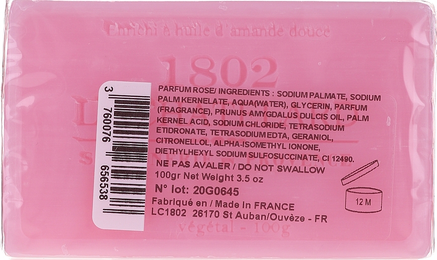 Natural Soap "Rose" - Le Chatelard 1802 Soap Rose  — photo N2