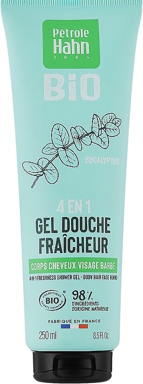 Eucalyptus Moisturising Shower Gel - Eugene Perma Petrole Hahn Bio 4In1 Moisturizing Shower Gel — photo N5