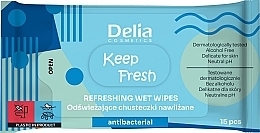Wet Wipes, 15 pcs - Delia Keep Fresh Refreshing Wet Wipes — photo N8