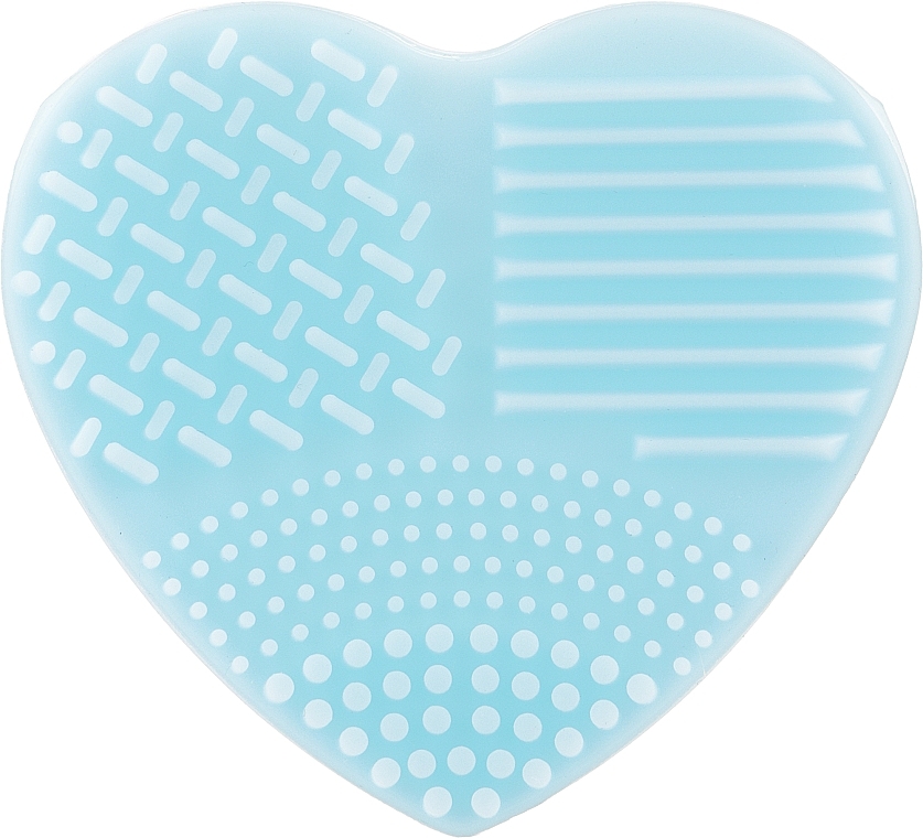 Brush Cleaner "Heart", light blue - Ilu Brush Cleaner Blue — photo N2