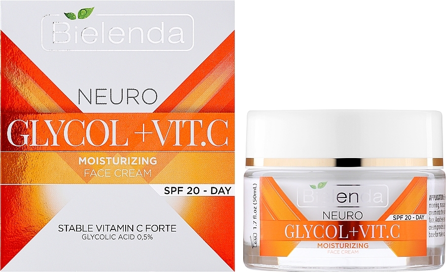 Moisturizing Day Face Cream SPF20 - Bielenda Neuro Glycol + Vit.C Day Cream — photo N2