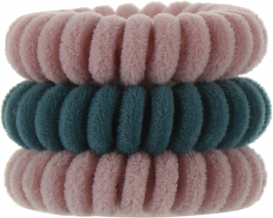 Hair Band - Invisibobble Power Fluffy Rose and Ice Perfomance Hair Spiral	 — photo N1