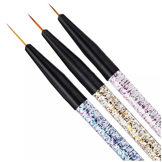 Nail Art Brush Set, 3 pcs - Deni Carte — photo N2