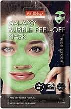 Whitening Peel-Off Mask 'Neon Green' - Purederm Galaxy Bubble Peel-Off Mask — photo N1